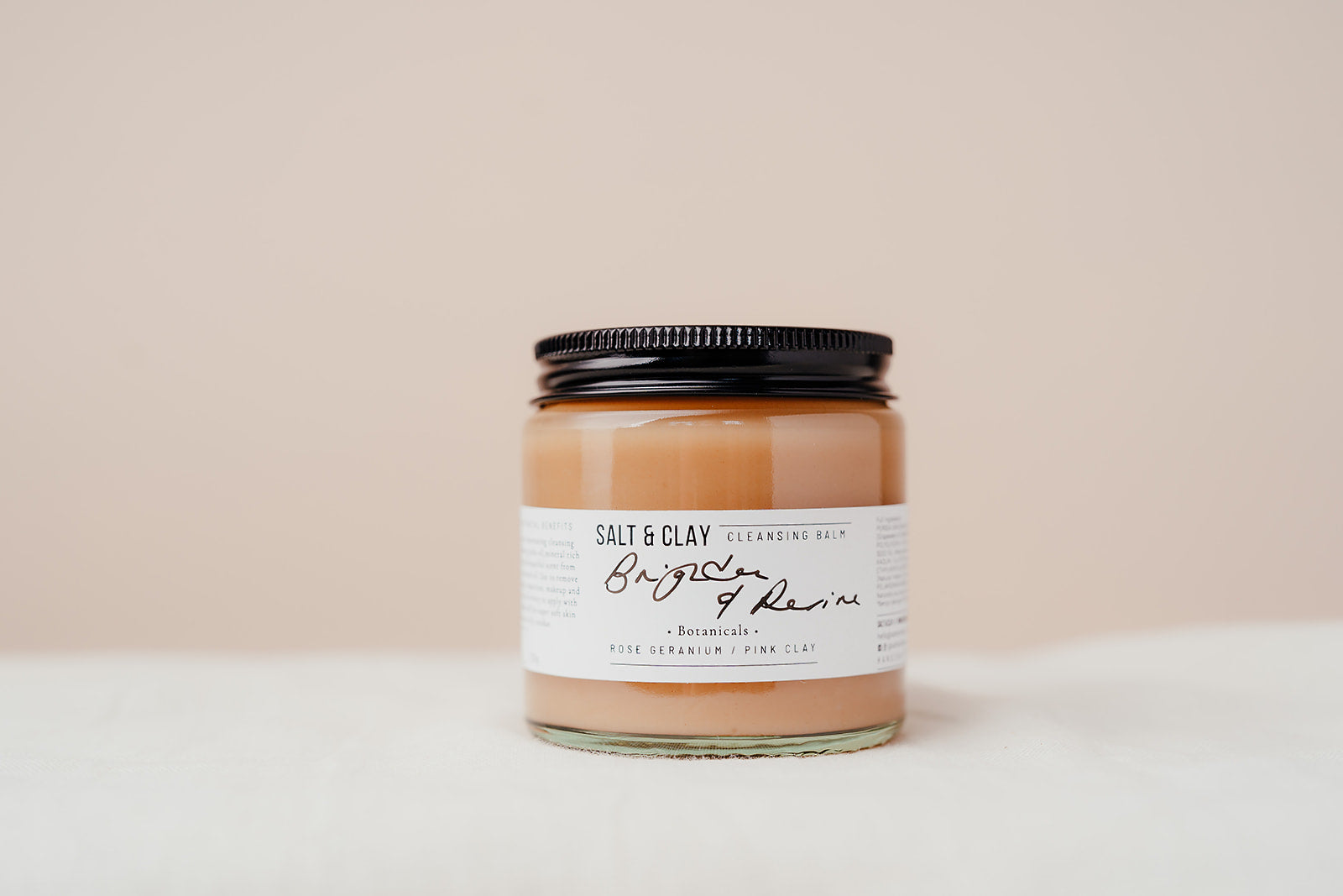 Our best selling creamy cleansing balm featuring french pink clay and gentle Rose Geranium essential oil. Plant based beauty. Vegan skincare. Vegan beauty. Salt & Clay.