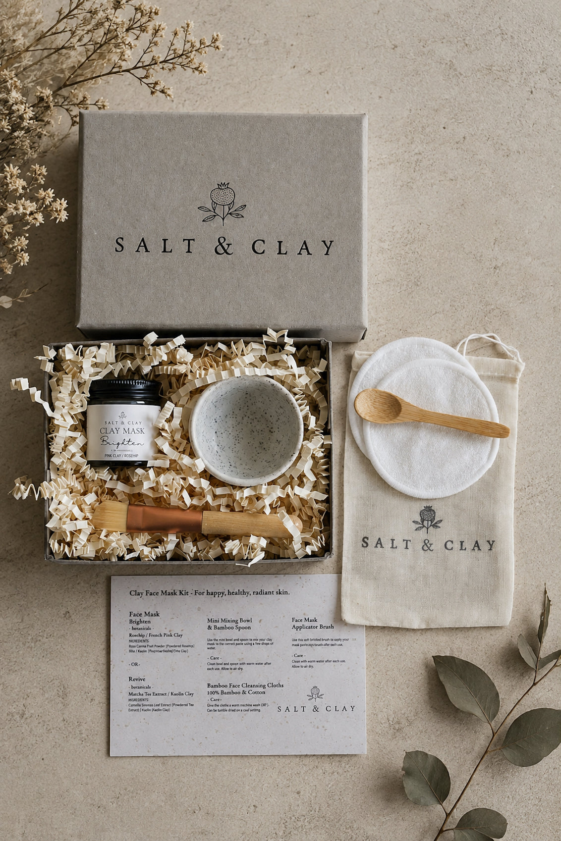 Clay Face Mask Gift Set - the gift of natural skincare.
