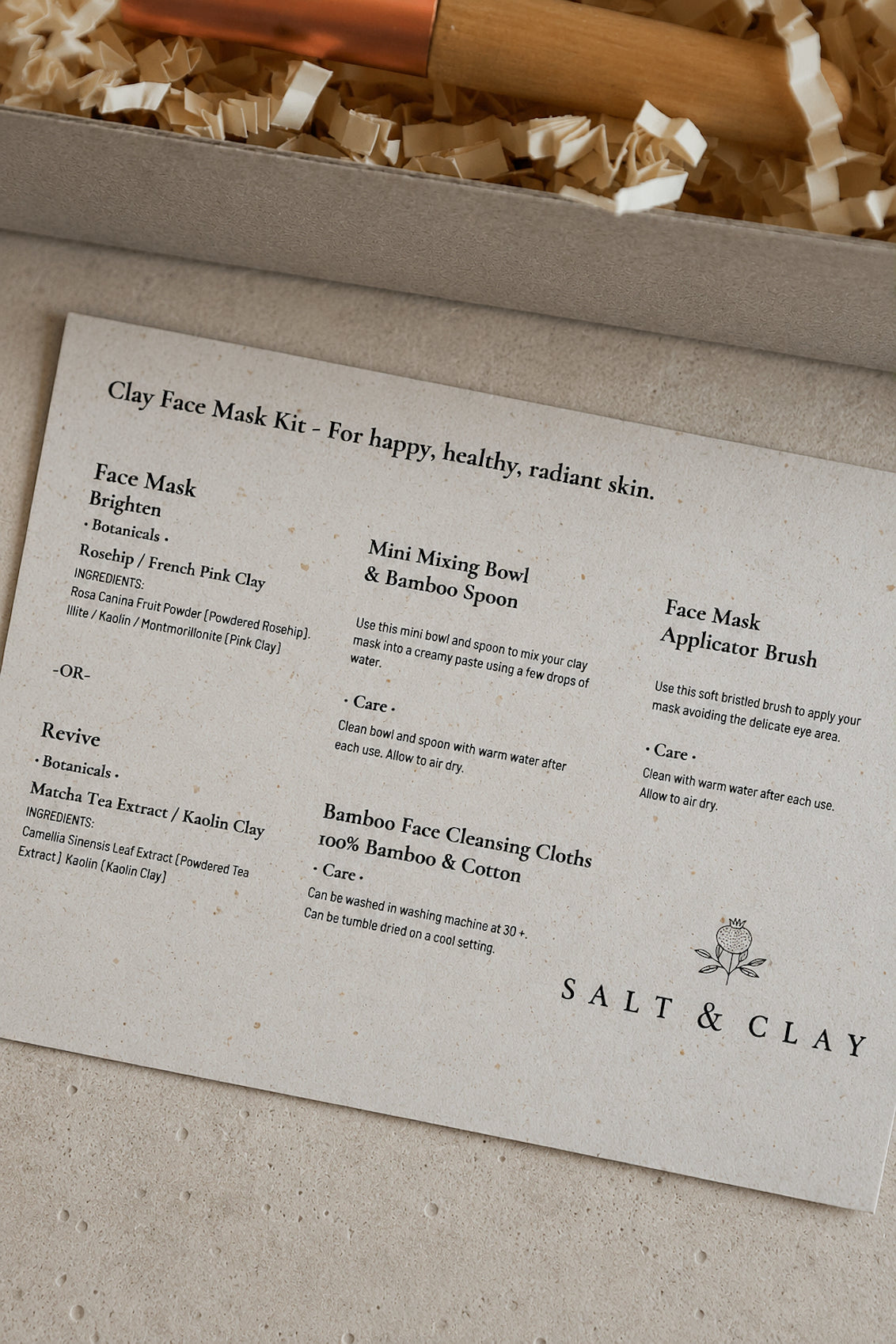 Clay Face Mask Gift Set - the gift of natural skincare.