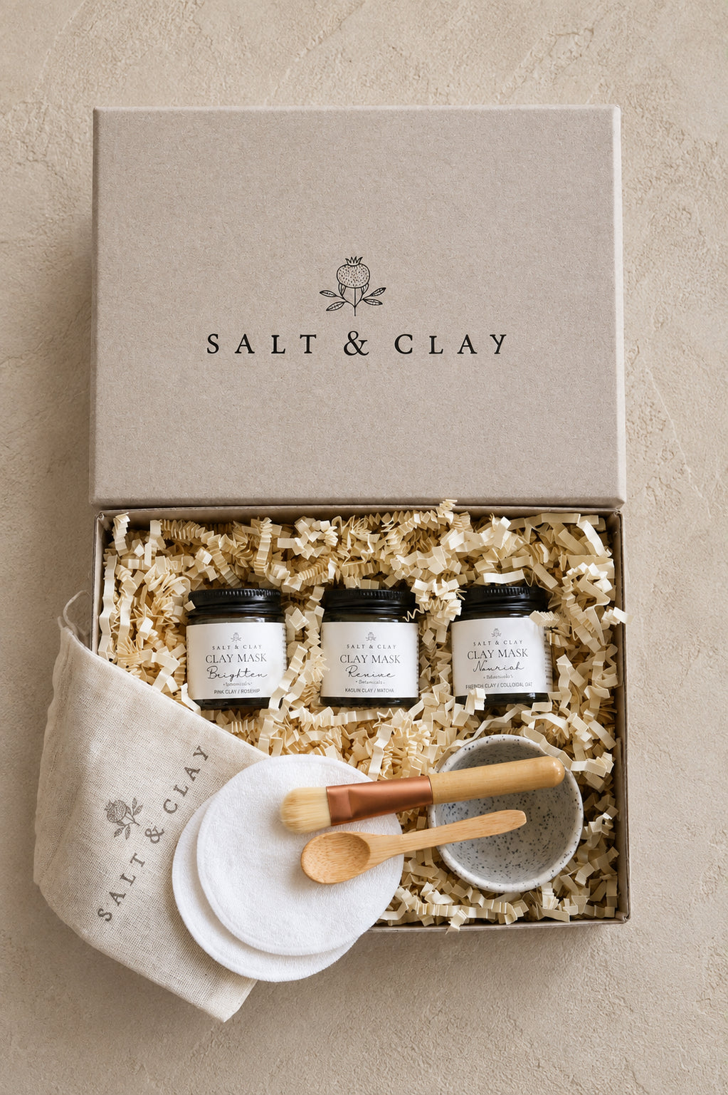 Brighten. Nourish. Revive. Clay Mask Gift Set Trio