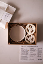 Soap Kit - With ceramic saucer, loofah and nail brush.