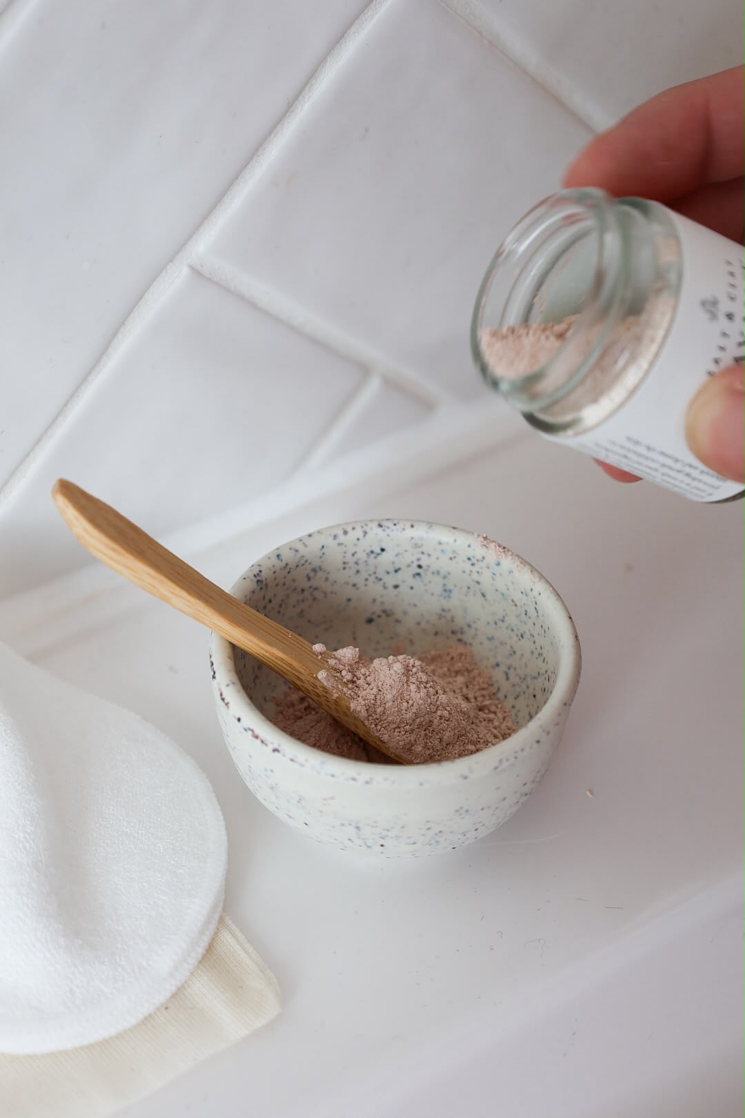 BRIGHTEN Clay Face Mask  [French Pink Clay & Rosehip]  For brightening and exfoliating dull and lacklustre skin.