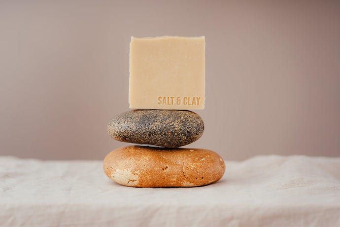 Salt and clay nurture soap with Neroli essential oil 